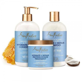 Shea Moisture Manuka Honey And Yogurt Combo Deal – Shampoo & Conditioner & Protein Treatment