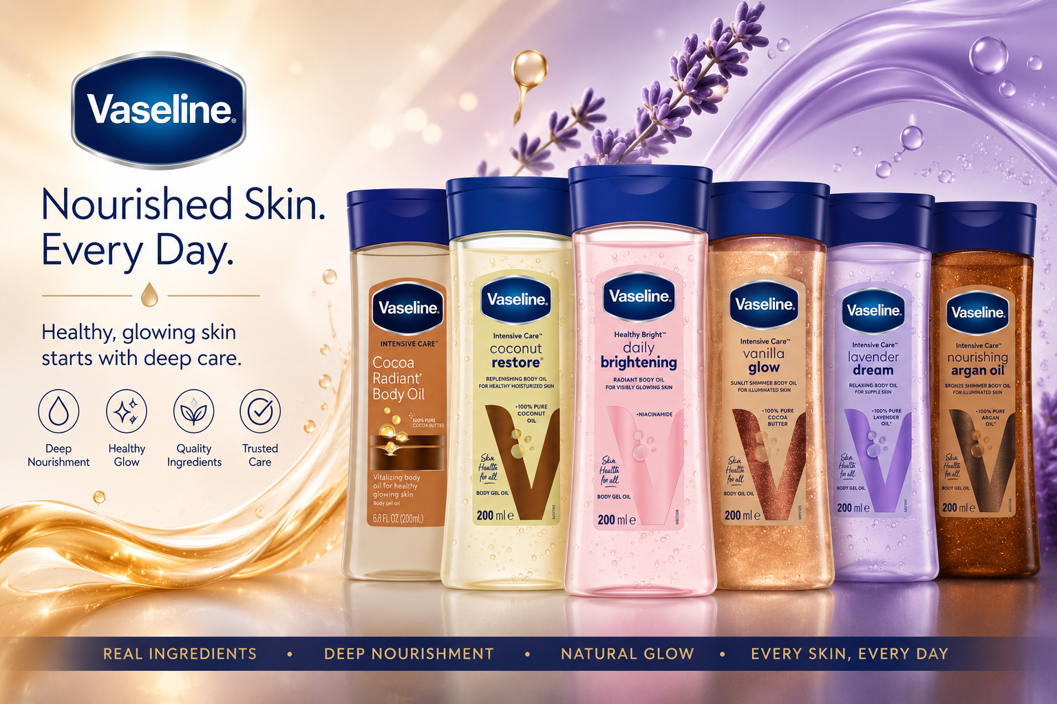 Vaseline Body Oil Gel