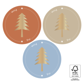 Stickers || Kerstboom goud tekst