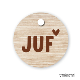 Sleutelhanger hout | Juf