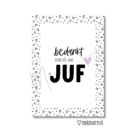 Kaart | Bedankt voor dit jaar juf