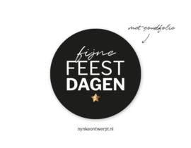 Fijne feestdagen | met goudfolie