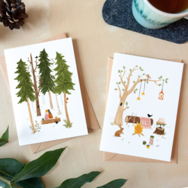 Dubbele kaart ||  Winterpicknick