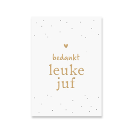 Kaart | Bedankt leuke juf