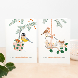 Dubbele kaart ||  Wintervogels