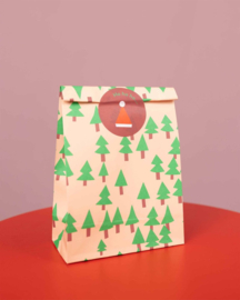 Blokbodemzakjes || Kerstboom 15 x 6 x 24 cm