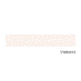 Washi tape | Lichtroze met witte vlekjes