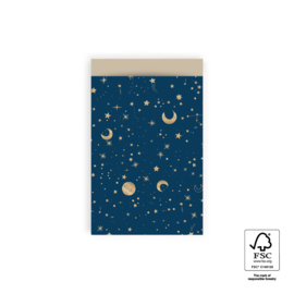 Cadeauzakjes || Galaxy Midnight blue 12 x 19 cm