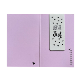 Magnetische boekenlegger in kaartje⎪Juf