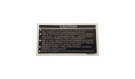 3A. Caution Decal Radiator Shroud