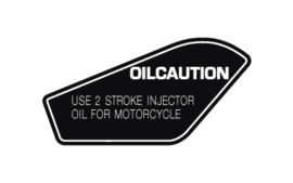 Caution "Use 2 Stroke Oil" Decal