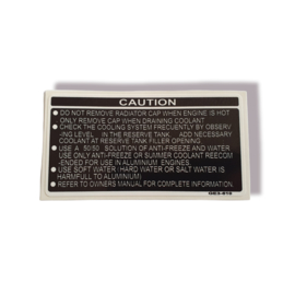 3A. Caution Decal Radiator Shroud