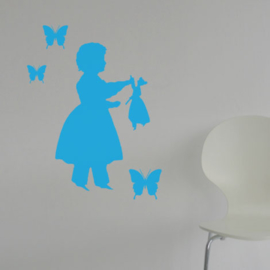 Interieursticker Silhouette Girl