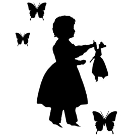 Interieursticker Silhouette Girl