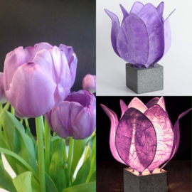 Tulp Lamp - kleur (colour): licht paars/light purple