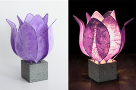 Tulp Lamp - kleur (colour): licht paars/light purple