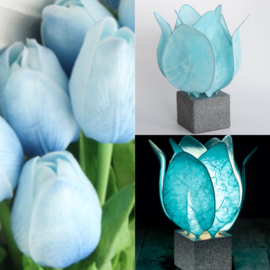 Tulp Lamp -  kleur(colour): licht blauw/light blue