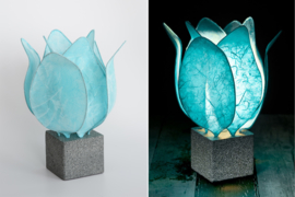 Tulp Lamp -  kleur(colour): licht blauw/light blue