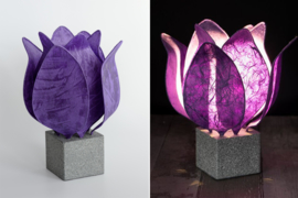 Tulp Lamp - kleur (colour): donker paars/dark purple