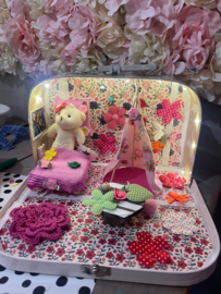 NIEUW!! koffertje pimpen met knuffeltje