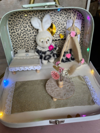 Koffertje met knuffeltje en verlichting