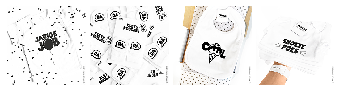 Brievenbuscadeaus tshirt rompers printjes