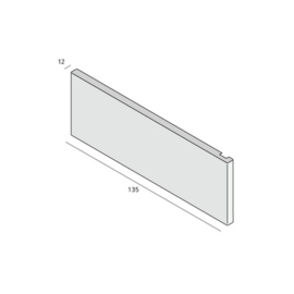 Prodec koplat 135x12mm - Wit - 488cm