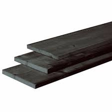 Douglas plank 22x200mm zwart gespoten
