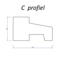 Meranti onderdorpel gegrond (C) 66x110mm