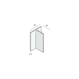 T-profiel 40x30x2mm - Wit - 400cm