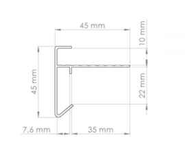 Daktrimmen aluminium