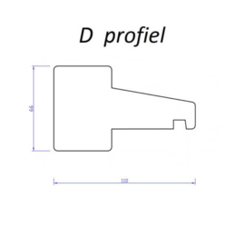 Meranti kalf gegrond (D) 66x110mm