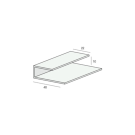 Startprofiel 10mm - Verkeerswit - 600cm