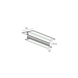 Verbindingprofiel 2-delig 10mm - Verkeerswit - 260cm