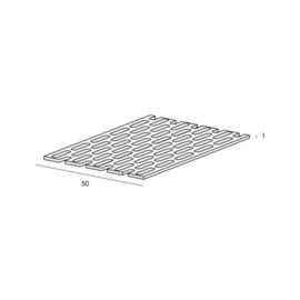 Platprofiel geperforeerd 50x1mm - Zwart - 500cm