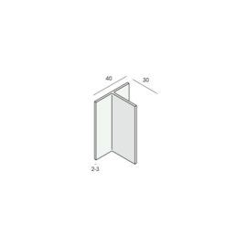 T-profiel 40x30x2mm - Wit - 400cm