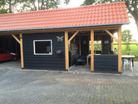 Douglas overkapping met berging en garage