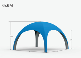 Opblaasbaar X tent 6x6m