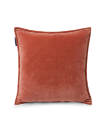 Lexington Logo Velvet Pillow Rustic Brown