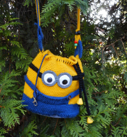 Tas Minionprint l met sleutelhanger