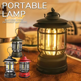 Retro Model Led Camping Lamp AA Red/Green