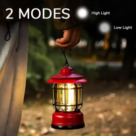 Retro Model Led Camping Lamp AA Red/Green
