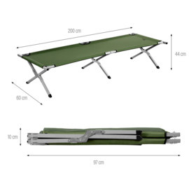 Campingbed Opklapbaar Groen 200 cm Nils