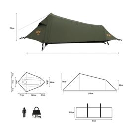 Nils Skyair 1 Solo Ultra Light Tent Green 1 Pers