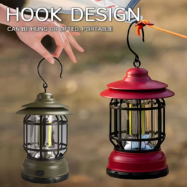 Retro Model Led Camping Lamp AA Red/Green