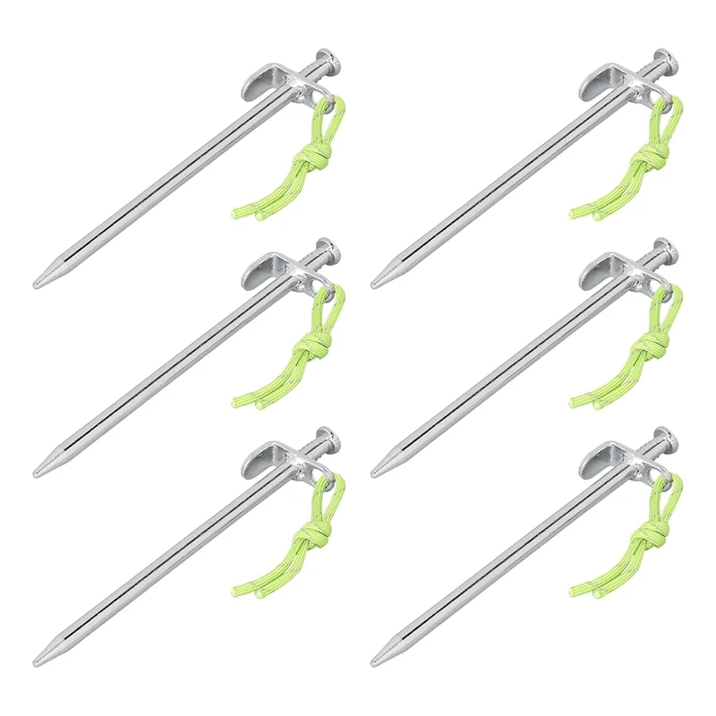 Rotspen 20 cm gegalvaniseerd staal met L-haak Heavy Duty - set van 6 stuks