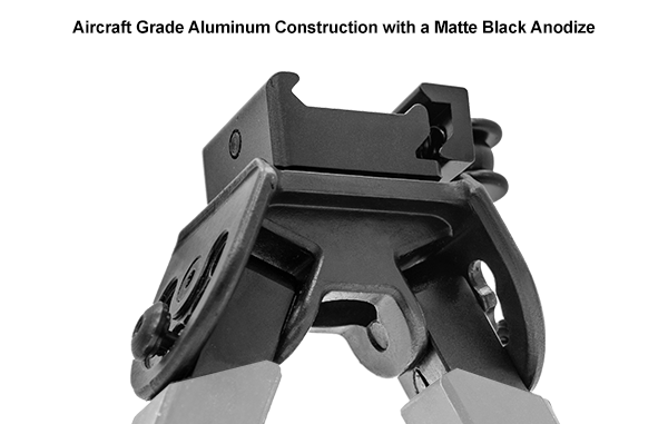 UTG® Armored QD Bipod, 6"- 8.5" Center Height, Picatinny