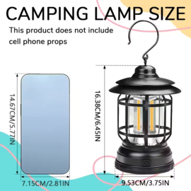 Retro Model Led Camping Lamp AA Red/Green
