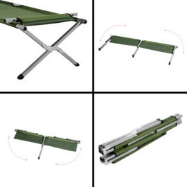 Campingbed Opklapbaar Groen 200 cm Nils