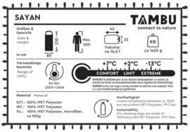 Tambu Sayan Lichtgewicht Dekenmodel Slaapzak